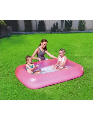 بست واي مسبح أطفال مستطيل قابل للنفخ 1.65 × 1.04 × 0.25 م  وردي