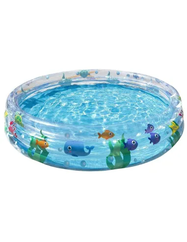 بيست واي حوض سباحة قابل للنفخ  غوص عميق 3 حلقات بموضوع البحر للأطفال