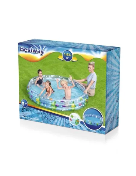 حوض السباحة للأطفال قابل للنفخ بتصميم شفاف