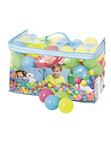بيست واي  كرة أطفال ، 100 قطعة مقاس 6.5 سم ، من البلاستيك