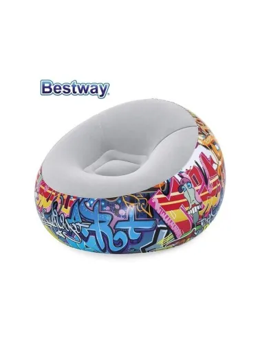 كرسي قابل للنفخ جرافيتي من بيست واي 112 × 112 × 66 سم