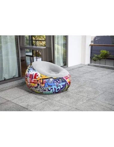 كرسي قابل للنفخ جرافيتي من بيست واي 112 × 112 × 66 سم