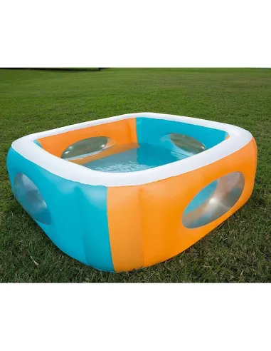 bestway حوض سباحة قابل للنفخ مع نافذة شفافة ملونة