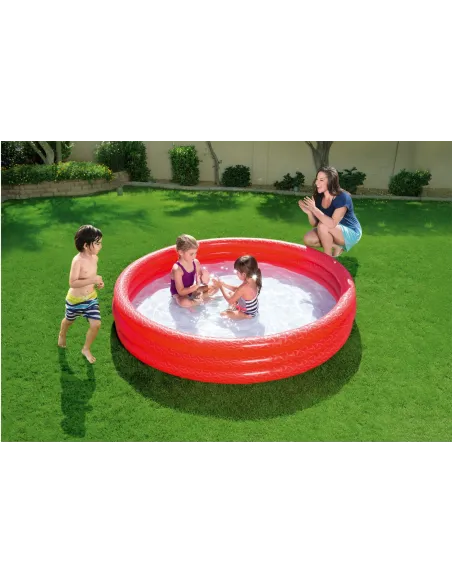 بيست واي حمام سباحة للأطفال مقاس 183 سم × 33 سم / حمام سباحة دائري - احمر